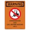 Signmission OSHA WARNING Sign, Underground Cable, 10in X 7in Alum, 7" W, 10" L, Portrait, OS-WS-A-710-V-13579 OS-WS-A-710-V-13579 - alternate 1